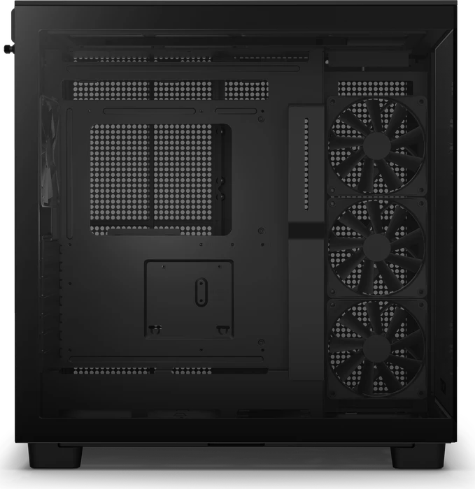 NZXT H9 Flow Black, schwarz, Glasfenster