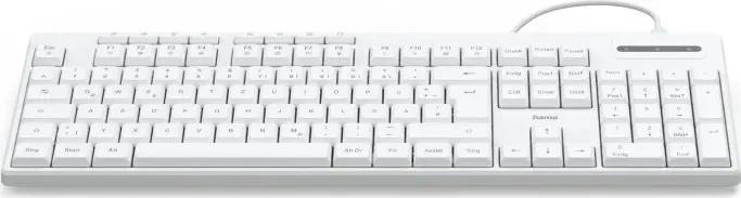 Hama CK-200 USB-Tastatur, weiß, USB, DE