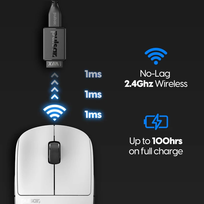 Pulsar Gaming Gears X2A Wireless weiß, USB