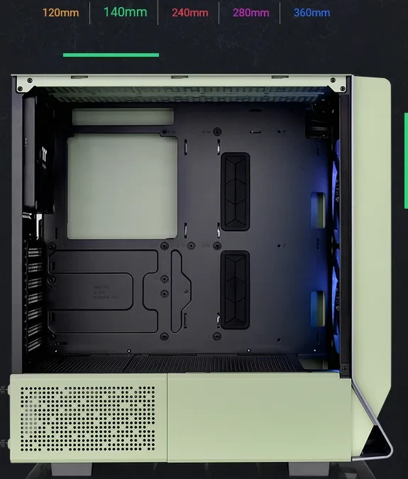 Thermaltake Ceres 300 TG ARGB Matcha Green, grün, Glasfenster
