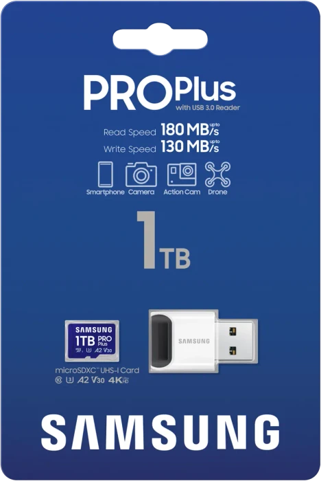 Samsung PRO Plus R180/W130 1TB USB-Kit, UHS-I U3, A2, Class 10