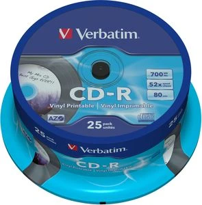 Verbatim Azo Data Vinyl-Design CD-R 80min/700MB, 52x, 25er Spindel, printable