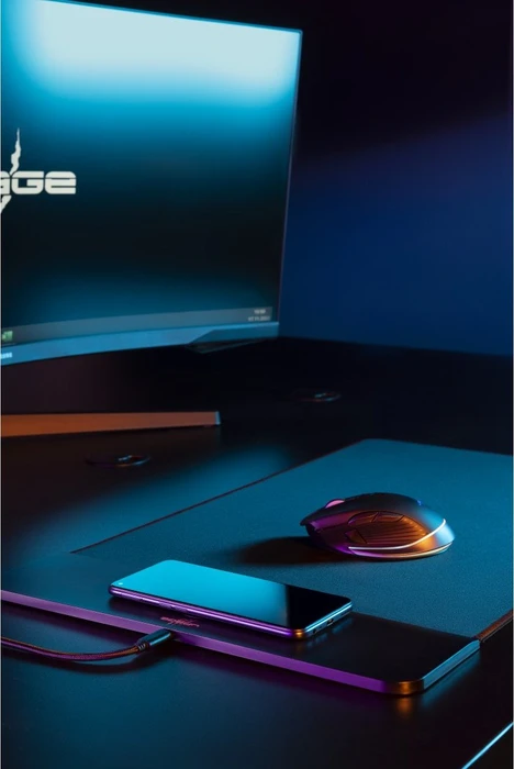 Hama uRage Lethality 460 Power Gaming Mousepad mit kabelloser Ladefunktion, 600x350mm, schwarz
