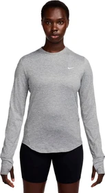 Nike Swift Dri-FIT UV Crew-Neck Laufshirt langarm smoke grey/heather (Damen)