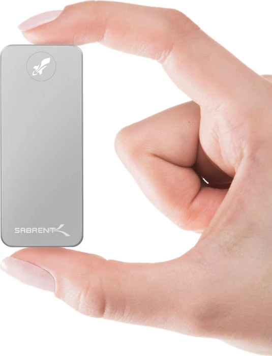 Sabrent Rocket Nano External Aluminium SSD, silber, 2TB, USB-C 3.1