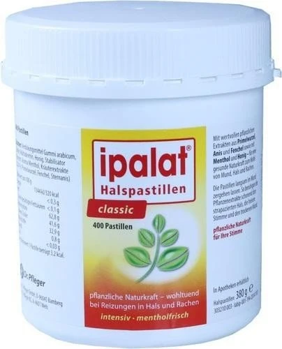 Ipalat Halspastillen Classic, 400 St Image