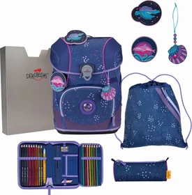 DerDieDas ErgoFlex Tiny Deep Ocean Schultaschen-Set, 5-tlg.