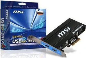 MSI Star-USB3/SATA6, 2x USB-A 3.0/2x SATA 6Gb/s, PCIe 2.0 x4