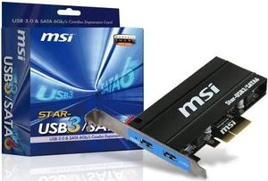 MSI Star-USB3/SATA6, 2x USB-A 3.0/2x SATA 6Gb/s, PCIe 2.0 x4