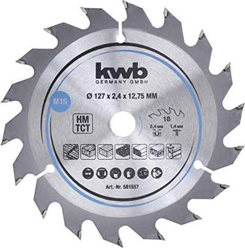 kwb M15 HM Kreissägeblatt 18Z, 127x1.4x12.75mm, 1 Stück