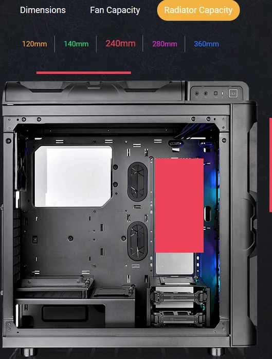 Thermaltake Level 20 RS ARGB, schwarz, Glasfenster