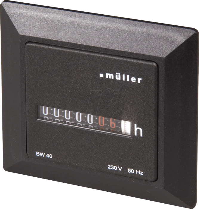 Hugo Müller Betriebsstundenzähler BW 40.38 230 V 50 Hz