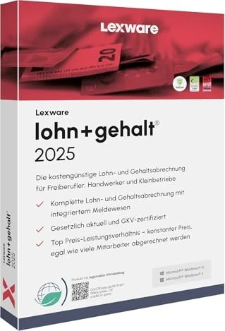 Lexware Lohn+Gehalt 2025 Jahresversion, PKC (deutsch) (PC)