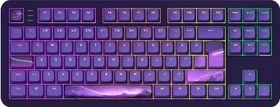 Dark Project ALU87B Celestial Gaming Keyboard, violett, LEDs RGB, g3ms Voidstone Silent, USB, DE (DPKB_CELESTIAL_87_ISO)