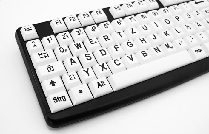 Geemarc Großschrifttastatur V3 weiß, USB, DE