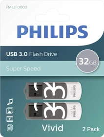 Philips Vivid 32GB grau, USB-A, USB 3.2 Gen 1×1, 2er-Pack