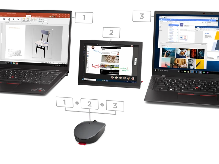 Lenovo Go Wireless Multi-Device Mouse Storm Grey, USB/Bluetooth