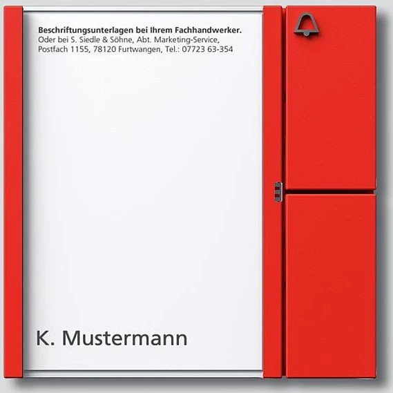 Siedle Tastenmodul TM 612-1 RAL, rot, 1 Ruftaste