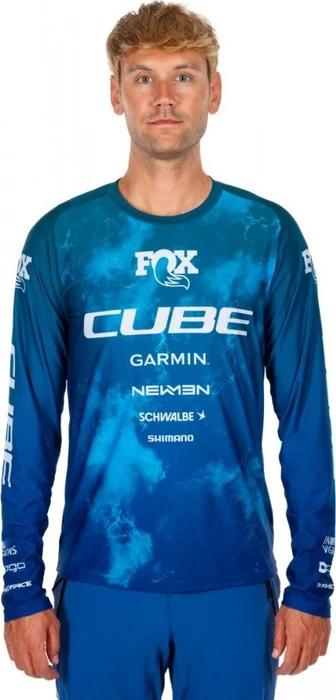 Cube MTB X Actionteam Trikot langarm blue'n'green (Herren)