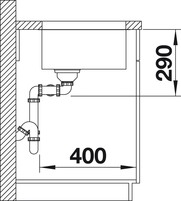 Blanco Andano 400/400-U InFino Unterbau Doppelspüle edelstahl