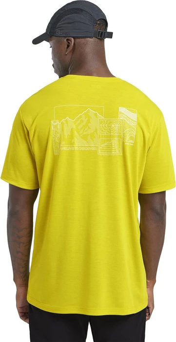 Jack Wolfskin Vonnan Graphic Funktionsshirt kurzarm explore chartreuse (Herren)