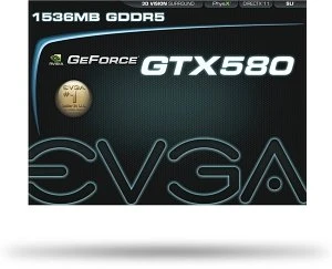 EVGA GeForce GTX 580, 1.5GB GDDR5, 2x DVI, Mini HDMI