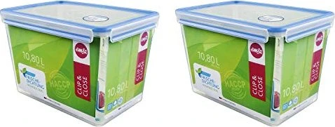 Emsa Clip&Close rechteckig Aufbewahrungsbehälter 10.8l blau