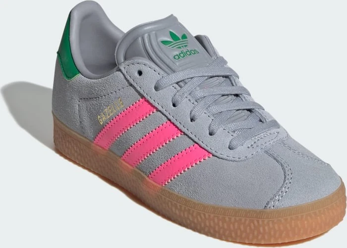 adidas Gazelle halo silver/lucid pink/green (Junior)