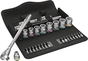 Wera 8100 SB 11 Zyklop Metal Switch Bitset/Steckschlüsselsatz zöllig inkl. Tasche, 29-tlg.
