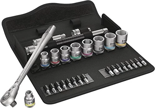 Wera 8100 SB 11 Zyklop Metal Switch Bitset/Steckschlüsselsatz zöllig inkl. Tasche, 29-tlg.