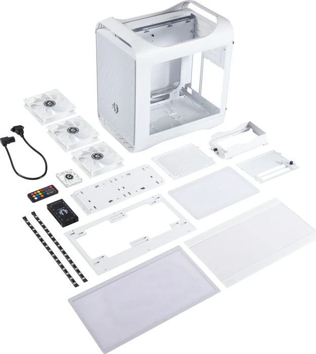 BitFenix Prodigy M 2022 ARGB, weiß, Glasfenster