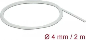 DeLOCK Schutzschlauch Glasfasergeflecht, 4mm, 2m, weiß