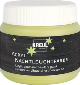 Kreul Nachtleuchtfarbe Acrylfarbe, gelb, 150ml
