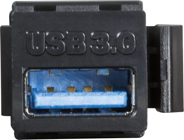 LogiLink Keystone Modul USB-A 3.0 Buchse via USB-A 3.0 Buchse, schwarz