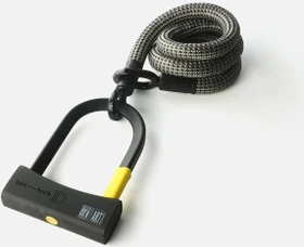 tex-lock eyelet D-Lock 160cm Textilschloss, Schlüssel electric grey