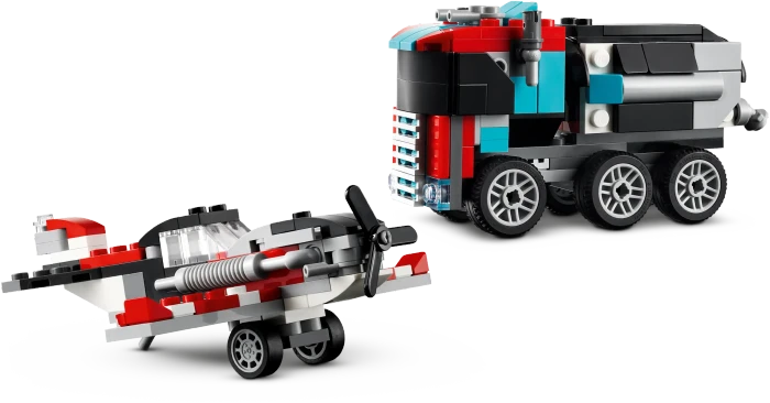LEGO Creator 3in1 - Tieflader mit Hubschrauber