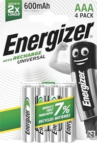 Energizer Accu Recharge Universal Micro AAA NiMH 500mAh, 4er-Pack