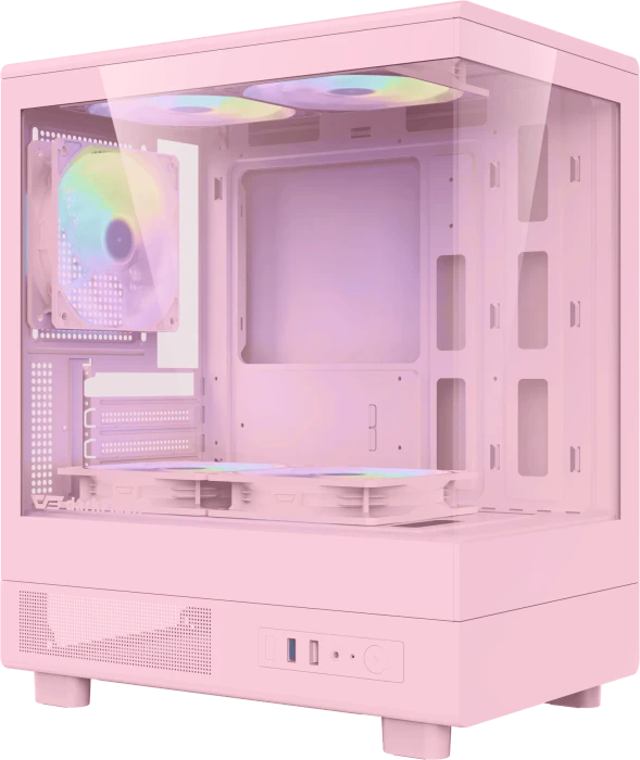DarkFlash DB330M Pink, Glasfenster