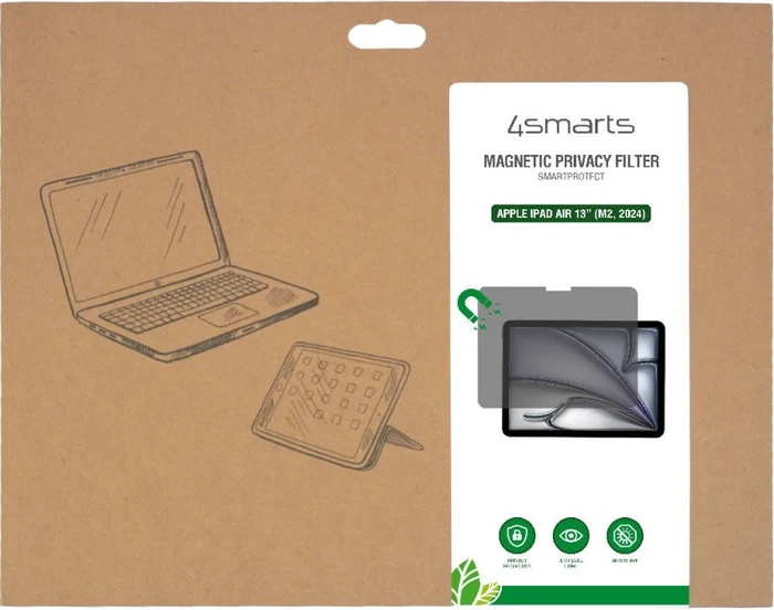 4smarts Smartprotect Magnetischer Privacy Filter für Apple iPad Air (M2, 2024)