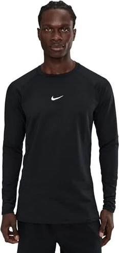 Nike Pro Warm Funktionsshirt langarm schwarz/weiß (Herren)