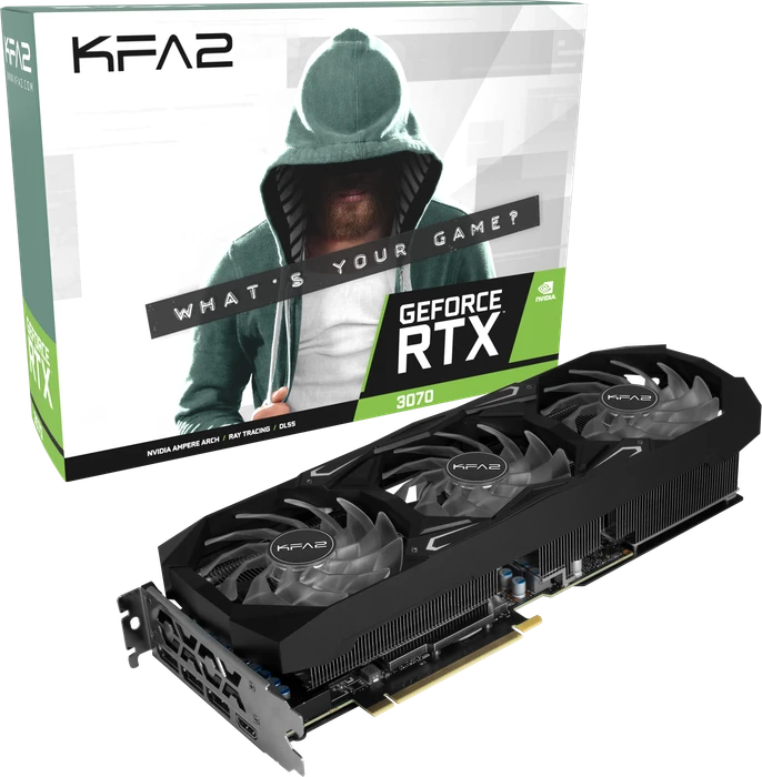 KFA2 GeForce RTX 3070 SG (1-Click OC), 8GB GDDR6, HDMI, 3x DP