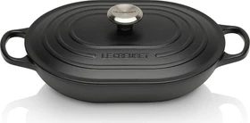 Le Creuset Signature Gusseisen Oblong Bräter 3.4l schwarz matt