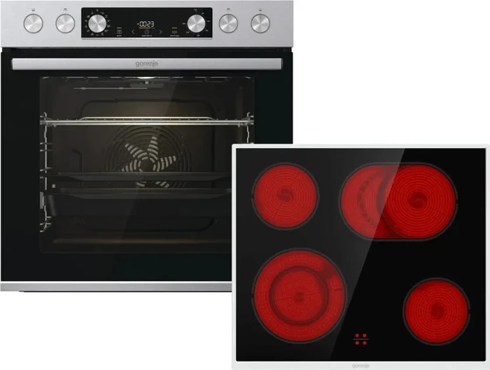 Gorenje Easy Heißluft Set 2 (BCS6737E06X + ECD634X) Einbauherd-Set