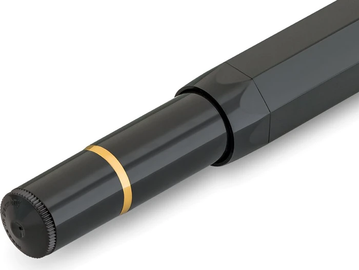 Kaweco Piston Sport Classic black/gold, rechte Hand, extra fein
