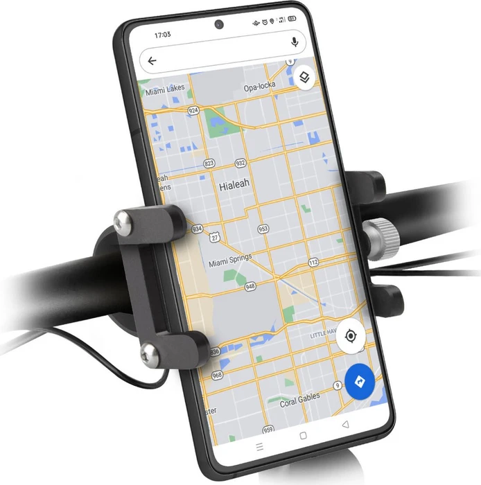 SBS Mobile Aluminium Mobile Phone Holder for Bicycles/Scooters schwarz