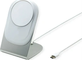 Roline / Secomp Magnet-Induktions-Ladegerät mit Standfuß 15W silber/weiß