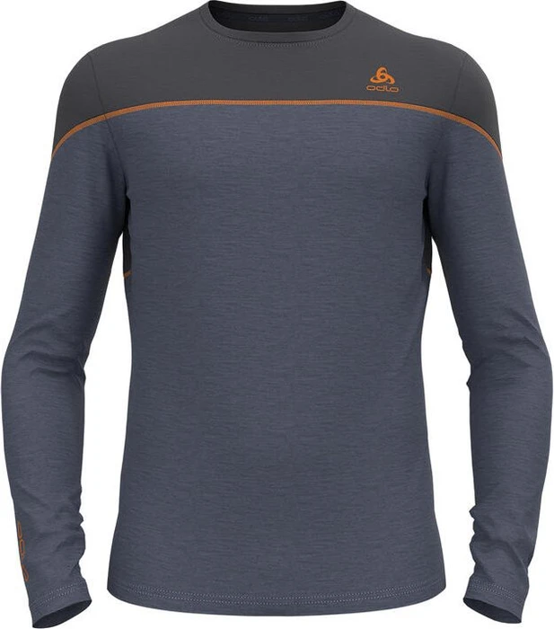 Odlo Revelstoke Performance Wool Warm Baselayer Funktionsshirt langarm graphite (Herren)