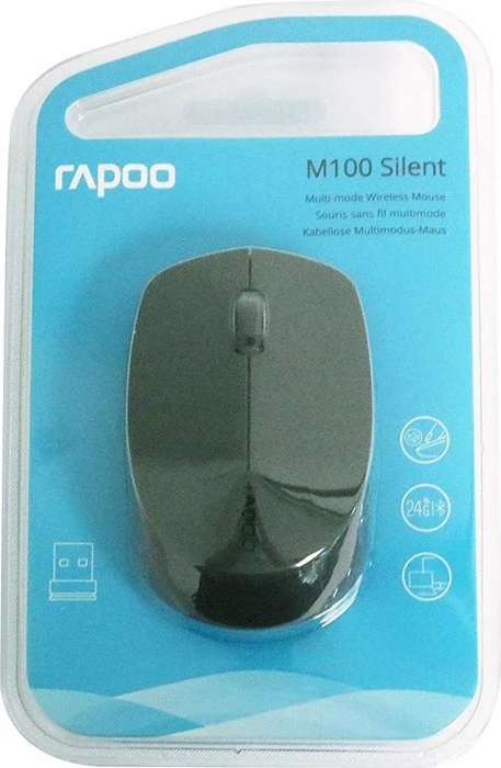 Rapoo M100 Silent dunkelgrau, USB/Bluetooth