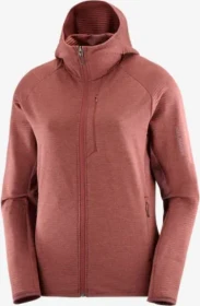 Salomon Essential Lightwarm Hooded Funktionsjacke rum raisin (Damen)