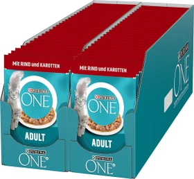 Purina One Adult mit Rind und Karotten, 85g